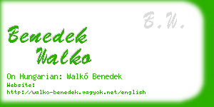 benedek walko business card
